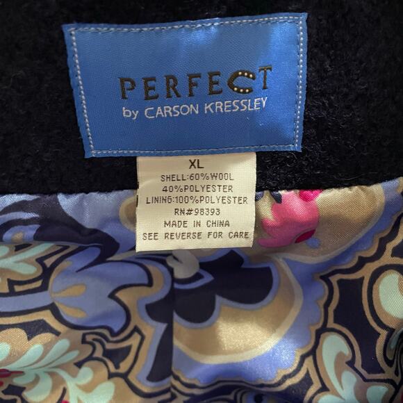 NWOT - Perfect-Carson Kressley Navy Wool Blend Jacket - Picture 3 of 5